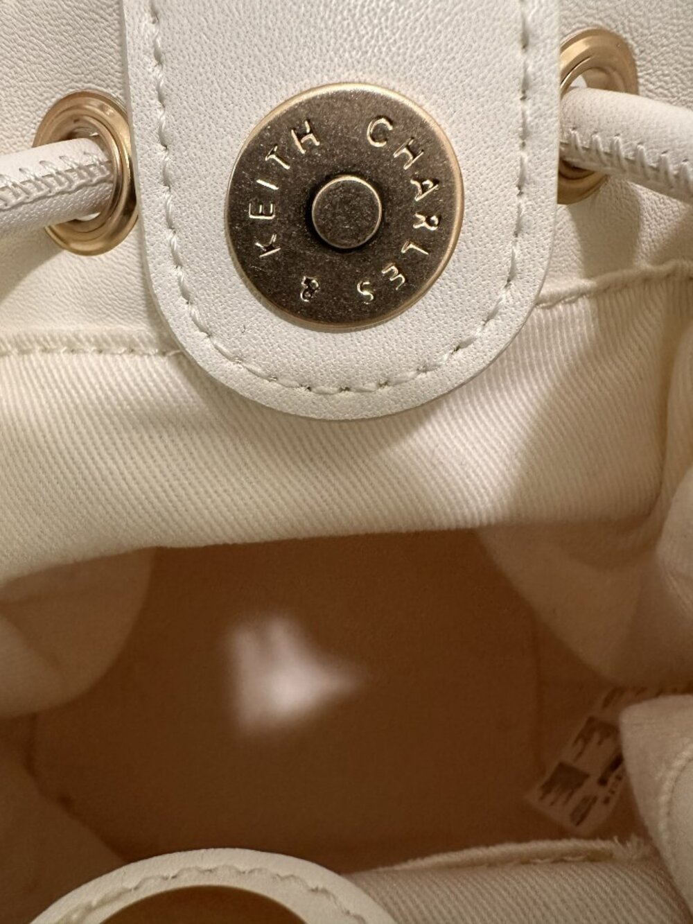 Charles & Keith Tweed Drawstring Bucket Bag - Picture 9 of 9